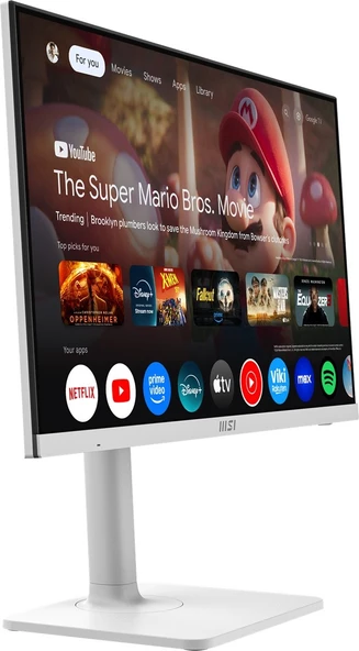 27" MSI MODERN MD272UPSW 1ms 60Hz 3840x2160 IPS HDMI DP Type-C Pivot Beyaz Monit - Resim 5