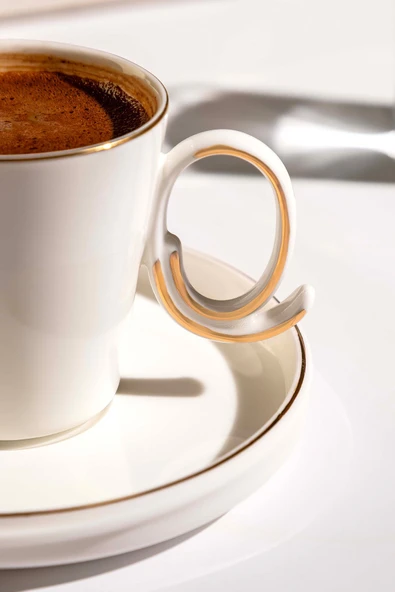 Nehir Stella 6 Kişilik 12 Parça Porselen Kahve Fincan Takımı - Resim 2