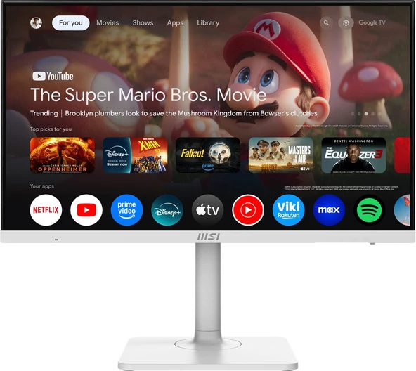 27" MSI MODERN MD272UPSW 1ms 60Hz 3840x2160 IPS HDMI DP Type-C Pivot Beyaz Monit ürün görseli