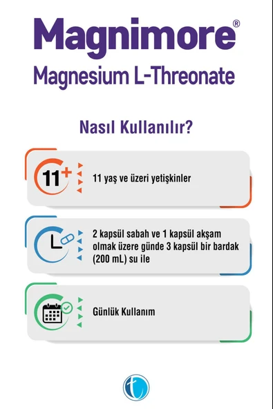 Magnimore Magnesium L-Threonate 90 Kapsül - Resim 4