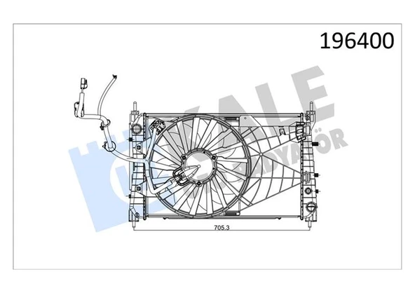 Fiat Motor Radyatoru+davlumbaz Linea 1.3 1,6 Jtd Klimalı (1 Alb) - Kale 013505bfd - Resim 1