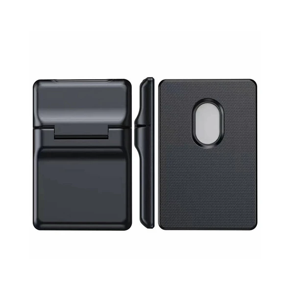 Zore CRD-05 Sade Tasarımlı 2 Hazneli PU Magnetik Standlı Kartlık ürün görseli 1