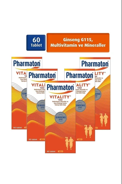 Pharmaton Vitality 60 Tablet 5 Adet ürün görseli