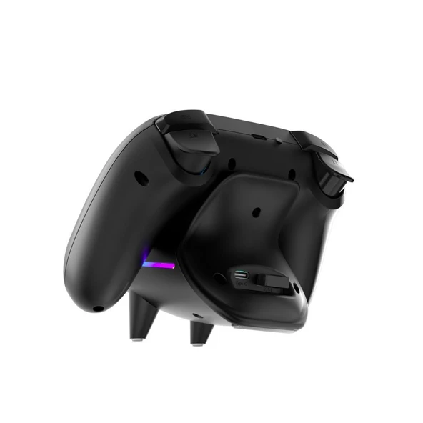 Rampage HYDRA PRO Siyah BT + 2.4 GHz Şarj İstasyonlu PC Gamepad RGB Joypad - Resim 5