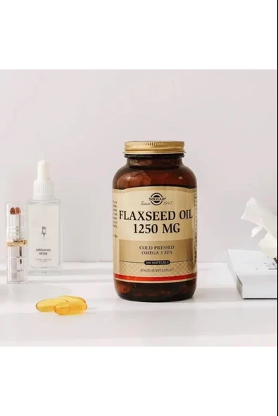 Solgar Flaxseed Oil 1250 Mg 100 Kapsül 2 Adet - Resim 2