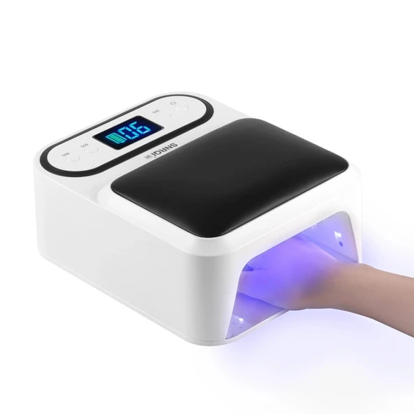 Q9 Şarjlı Manikür Tırnak Kurutucu UV Led Lamba Protez Tırnak Lambası Beyaz 48W ürün görseli
