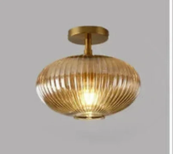 Rsylight Retro Bal Elips Tavan Plofyoner Dekoratif Rustik Avize Çap:30 cm ürün görseli