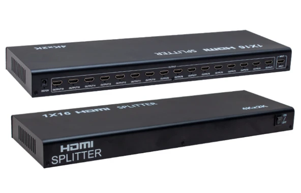 16 Port 1080P 3D 4Kx2K Destekli 1 Giriş 16 Çıkış HDMI Dağıtıcı ürün görseli