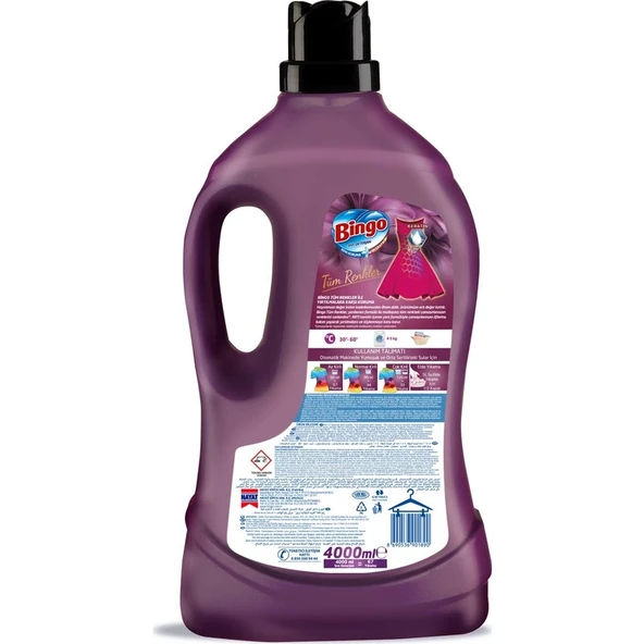 Bingo Onaran Koruma Sıvı Bakım Çamaşır Deterjanı 4 L - Resim 4