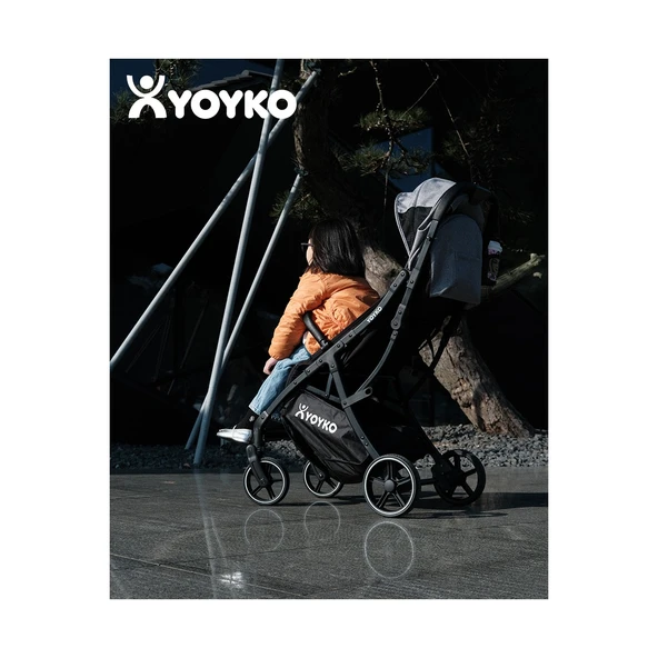 Max Kabin Boy Tek Elle Otomatik Katlanan Pratik Bebek Arabası Autofold Haki Siyah - Resim 7