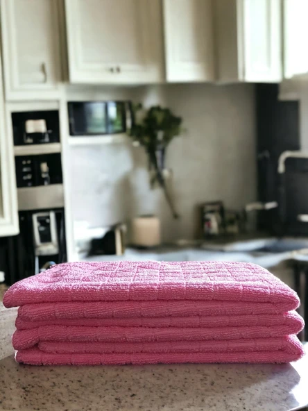 Technow Misclean Mikrofiber Mutfak Temizlik Bezi 40*40 cm Pembe (3 Adet) - Resim 4