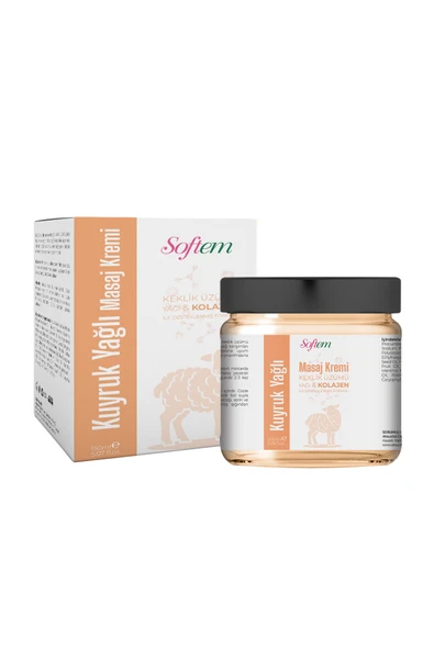 Kuyruk Yağı Masaj Kremi - 200 ml Kolajen Destekli Formül - Resim 4