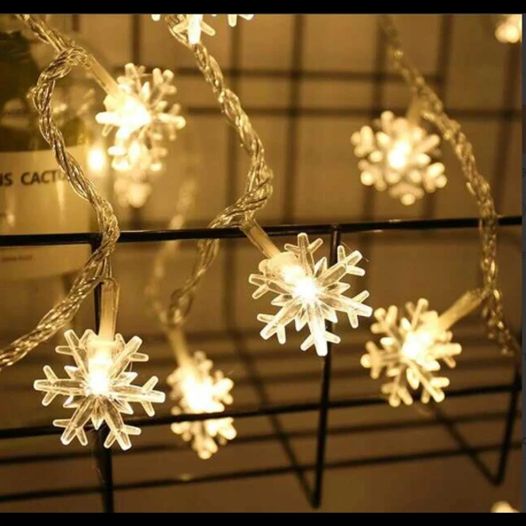 MDB Kar Tanesi 5m 28 Led Gün Işığı kartanesi:4cm PİLLİ 2 KADEMELİ ürün görseli 1