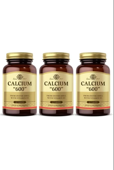 Solgar Calcium Oyster Shell 600 Mg 60 Tablet 3 Adet ürün görseli