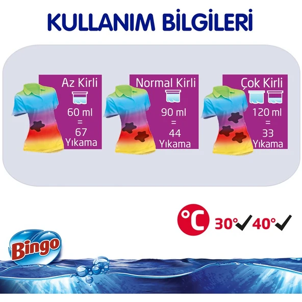 Bingo Onaran Koruma Sıvı Bakım Çamaşır Deterjanı 4 L - Resim 7