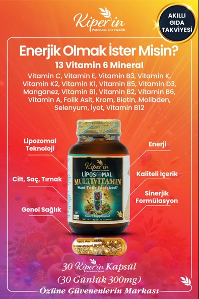 Kiperin Multivitamin Lipozomal 30 Kapsül - Resim 2