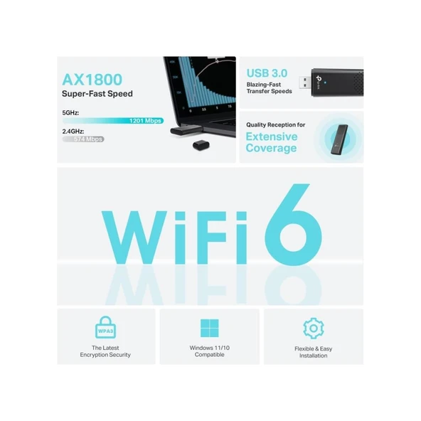 TP-Link Archer TX20U 1800 Mbps Kablosuz Ağ Adaptörü - OUTLET - Resim 4