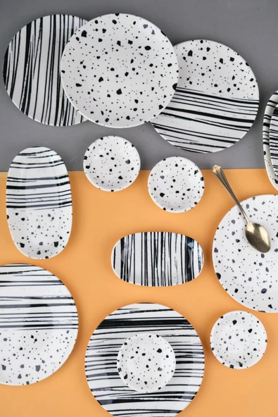 Tabak Evi Porselen Sidereal Kahvaltı ve İkram Takımı 6 Kişilik 14 Parça - Resim 4