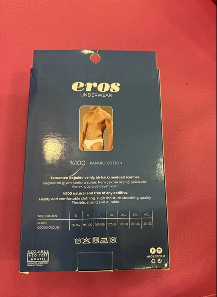 Büyük Beden Doğal Pamuklu AZO Test Onaylı İnce Lastikli 2li Erkek Külot - Resim 4