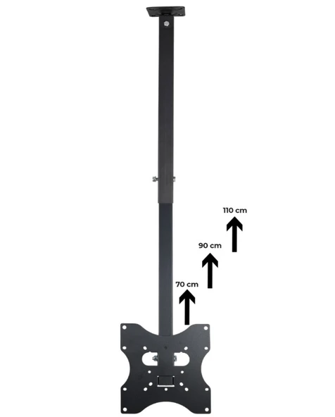 Led/Lcd/Plazma 70-90-110 CM Dar Ağız 45 Derece Açılı Tavan TV Askı Aparatı ürün görseli