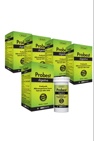Probest Probiyotik Digestive 20 Kapsül 5 Adet ürün görseli