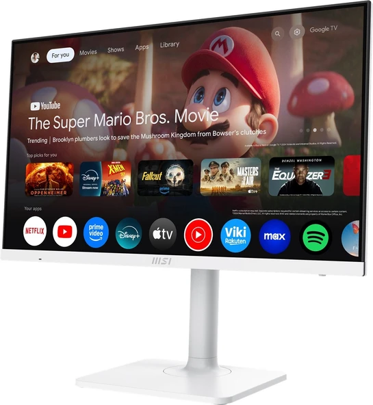 27" MSI MODERN MD272UPSW 1ms 60Hz 3840x2160 IPS HDMI DP Type-C Pivot Beyaz Monit - Resim 3