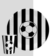 Taraftar Siyah Beyaz 8 Tabak, 8 Bardak ürün görseli 1