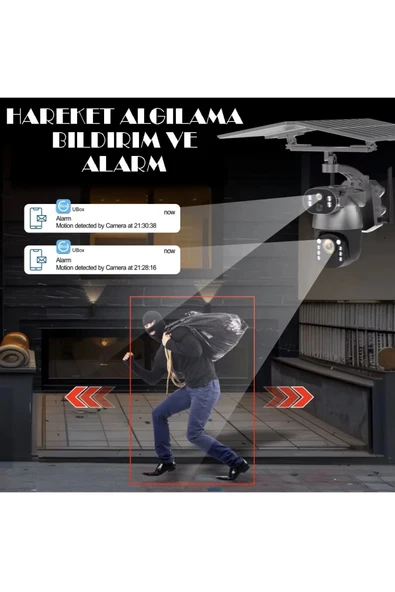 Venas Güneş Panelli Sim kartlı 20X Optik Zoom Güvenlik kamerası - Resim 3