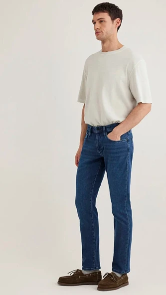 Mavi M0035182162 Marcus Sporty Koyu Mavi Jean Pantolon Erkek Kot Pantolon - Resim 3