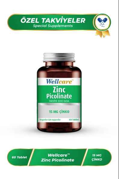 Wellcare Çinko Pikolinat 15 mg 60 Kapsül ürün görseli