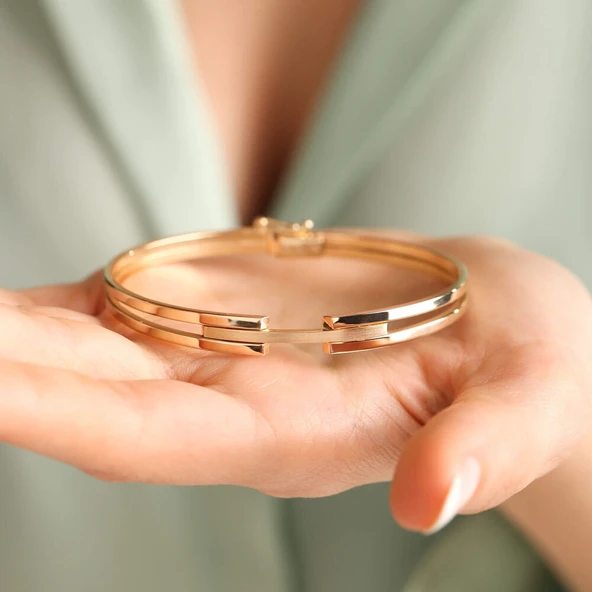 14 Ayar Kaburga Kelepçe Çift Kol - Resim 3