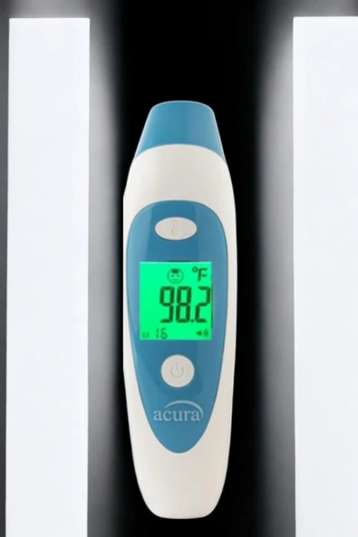 AC-9280 Kulaktan Ateş Ölçer, Alından Ateş Ölçer, Çantalı, 3 Renk Ekran, Yüksek Hassasiyet - Resim 3