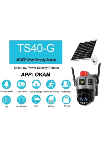 Venas Full HD 8mp 12.000 Mah Solar Panelli 10x Dijital zoom'lu Sim kart ile çalışan Güvenlik kamerası - Resim 3