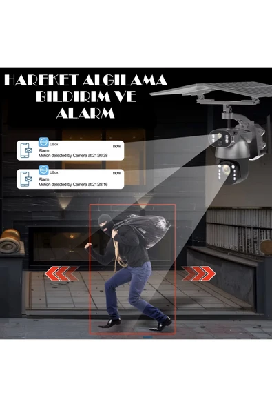 Venas 20X Optik motorize zoom Hareket takipli çift Kameralı Güneş Panelli Sim kartlı Güvenlik kamerası - Resim 4