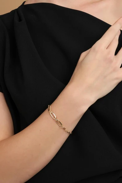 Işıltı Kavis Altın Bileklik 18-20 cm - Resim 2