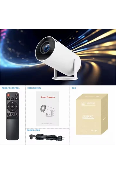 Venas Taşınabilir Ev Ofis Tipi Sesli Sinema Projeksiyon Android 13 işlemcili AppStore Ve Googleplay li - Resim 3