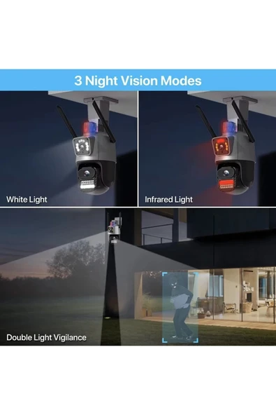 Venas Ultra Hd Dijital Zoomlu Polis Çakarlı Wifi Güvenlik Kamerası - Resim 3