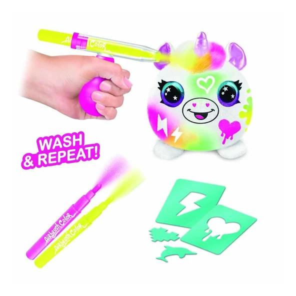 45521 SUN-CNL-HOBİ SET AIRBRUSH PLUSH MYSTERY MINI PLUSH NEON SERIES 2 - Resim 4