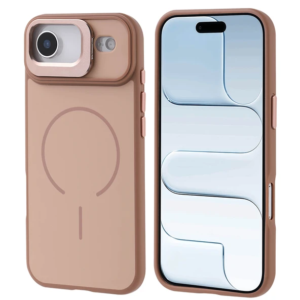 Gpack iPhone 17 Air uyumlu Kılıf Notron Kamera Standlı M-Safe Şarj Özellikli - Resim 3