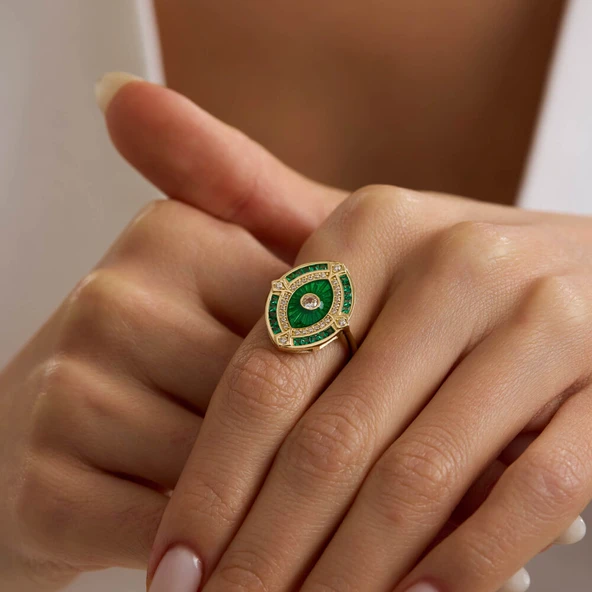 Emerald Vision 14 Ayar Altın Yüzük ürün görseli 1