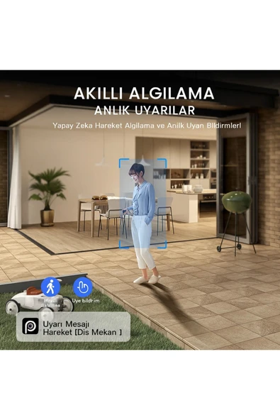 Venas 4 Kameralı 8MP 4K WiFi Güvenlik Kamerası – Renkli Gece Görüş IP66 - Resim 4