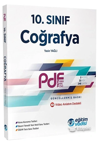 10.Sınıf Coğrafya Planlı Ders Föyü Eğitim Vadisi ürün görseli 1