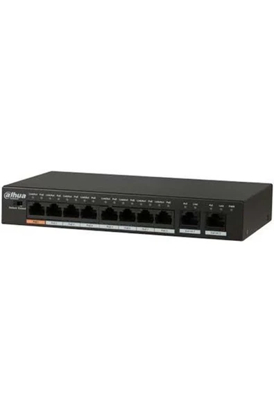 DAHUA PFS3010-8ET-96-V2 8 Port X10/100 2GE Uplink 96W PoE Switch - Resim 2