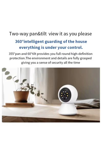 RADEX Kaliteli Bebek hasta bakıcı pet Kedi köpek ofis ve ev akıllı güvenlik Kamerası - Resim 2