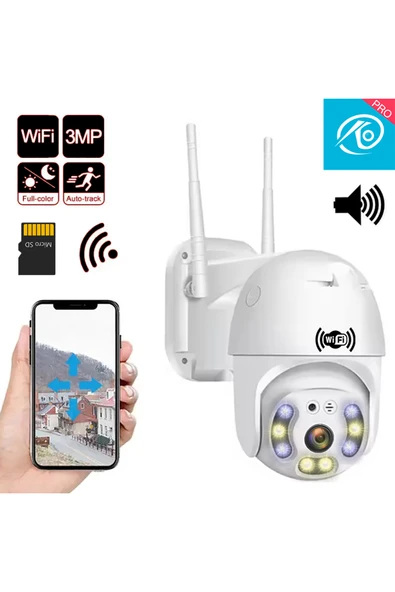 Venas 3MP Full HD Safir mercek Kablosuz veya Kablolu iç ve dış mekan Güvenlik Kamerası ürün görseli