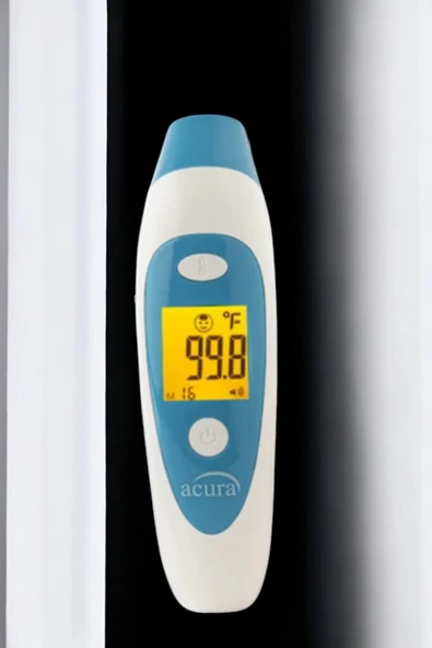AC-9280 Kulaktan Ateş Ölçer, Alından Ateş Ölçer, Çantalı, 3 Renk Ekran, Yüksek Hassasiyet - Resim 2