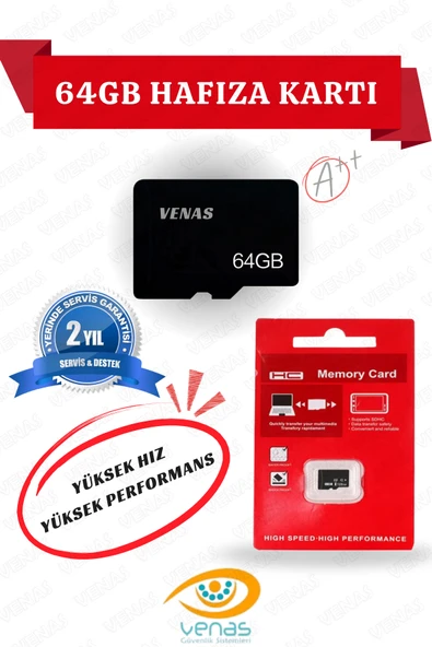 Venas Ultra 64 GB UHS-3 Class 10 A++ KALİTE 64G- Micro SD Kart ürün görseli