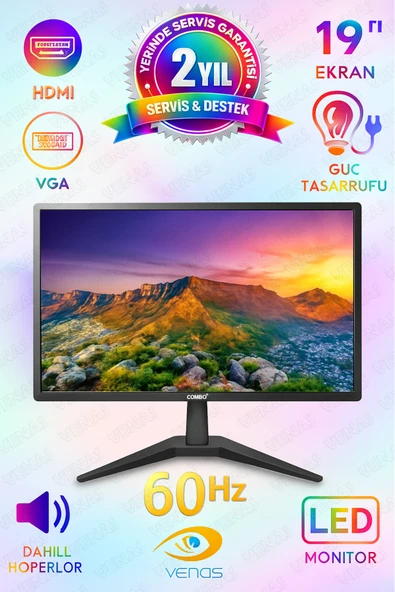 Venas 19” Dahili Hoparlörlü 60 HZ Led Monitör ürün görseli