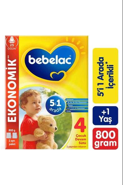Bebelac 4 Çocuk Devam Sütü 1 Yaş+ 800 gr ürün görseli