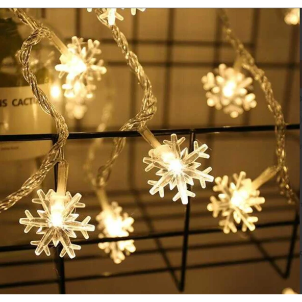 Kar Tanesi 5m 28 Led Gün Işığı kartanesi:4cm PİLLİ 2 KADEMELİ ürün görseli 1